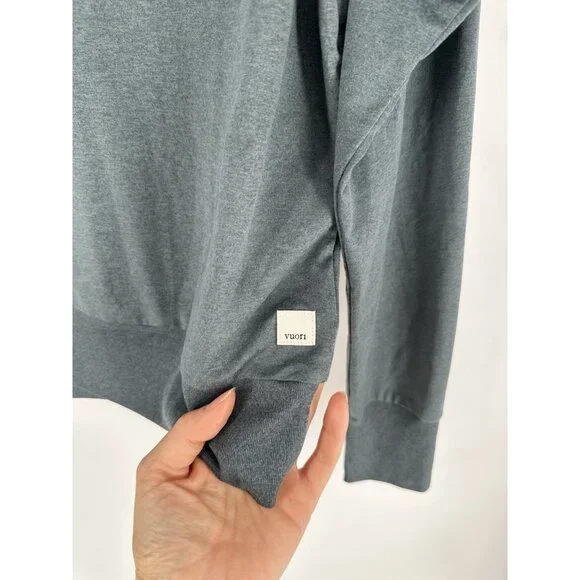 Vuori Daydream Crew Long Sleeve In Green Cape Heather Womens XL Read - Picture 4 of 11